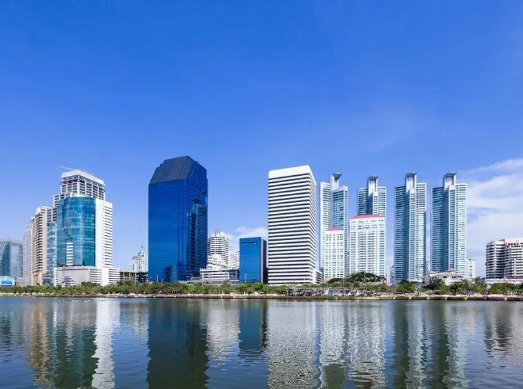 Modern business area in Bangkok, Thailand Modern business area in Bangkok, Thailand